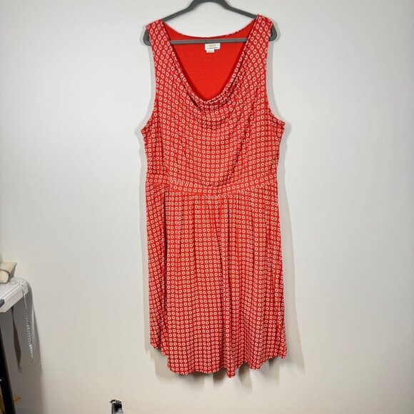 Maeve Anthropologie Tangerine Brianne Floral Print Scoop Neck Midi Dress Size 3X - Picture 3 of 12